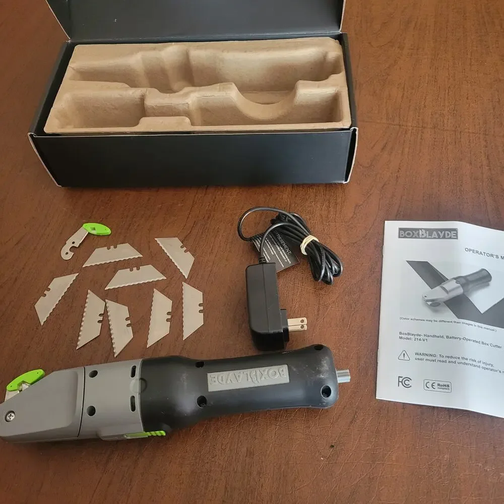 BoxBlayde Cordless Rechargeable Electric Cardboard Cutter Box Cutter Blade